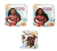 Designware Moana Birthday Party Bundle 9" Plates (16) Lunch Napkins (16)