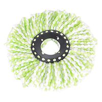 Baost Durable Round Shape Replacement Mop Micro Head Refill Universal for 360°Spin Magic Mop Floor Cloth Mop Head (Green)