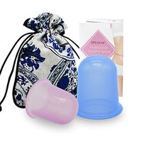 Timkdle 2 PCS Silicone Cupping Cups Set Cupping Therapy for Cellulite Body Massage Suction Cups Increase Blood Circulation,Pain Relief