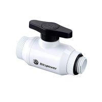 Bitspower G1/ 4 Inch Sled Dual Rotary (360 Degrees Rotation) Mini Valve Sparkle with G 1/4 Inch Extender Black