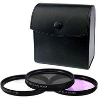 58mm Multi-Coated 3 Piece Filter Kit (UV-CPL-FLD) for Canon 18-55mm is, 18-55mm is STM, 55-250mm is, 55-250mm is STM, 75-300mm III, 70-300mm is USM, 24mm f2.8, 28mm f1.8, 50mm f1.4, More