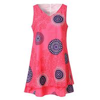 New Womens Dresses Women's Tank Sleeveless Sexy Party Sun Summer Mini Dress S-5XL Hot Pink