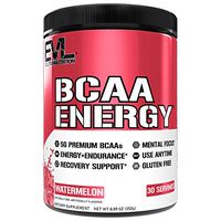 Evlution Nutrition BCAA Energy– Essential BCAA Amino Acids, Vitamin C, and Natural Energizers for Performance, Immune Support, Muscle Building, Recovery, B Vitamins, Pre Workout, 30 Serve, Watermelon