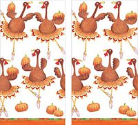 Caspari Hankies Pocket or Purse Tissue Packets (6 Pack, Turkeys)