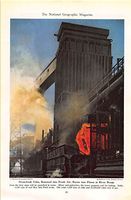 Print Ad 1944 Oven-fresh Coke, Rammed into Fresh Air, Bursts into Flame at River