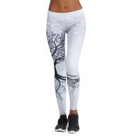 Todaies,Women Printed Sports Yoga Workout Gym Fitness Exercise Athletic Pants 4 Colors (M, White)