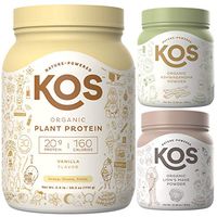 KOS Adaptogen Action Bundle (Plant-Based Vanilla Protein Powder + Organic Ashwagandha Powder + Organic Lion's Mane Powder)