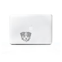 (2X) StickAny Laptop Series Australian Shepherd 2 Sticker for MacBook Pro, Chromebook, Surface Pro, and More (Silver)