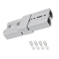Karcy Battery Quick Connector 2 Pcs Winch Quick Disconnect Plug Battery Disconnect 50A 6 AWG Trailer Plug w 4pcs Connector Terminal Pins (SG50)