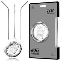 4 Piece Set No Leak Sliding Closure 100% Spill Proof Lid with Straw for 10 oz/20 oz Yeti Rambler,Ozark Trail Cup and More Stainless Steel Mugs