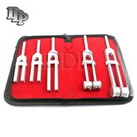 DDP TUNING FORK SET OF 5 {C128, C256, C512, C1024 & C2048 } FREE CASE