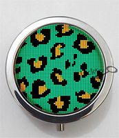 BlackKey Pixel Pattern 3-Compartment Decorative Pocket Gift Box Case Organizer for Pill, Color 1 -2150