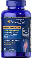 Puritan's Pride Double Strength Glucosamine, Chondroitin & MSM Joint Soother-120 Capsules