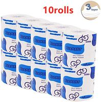 Sehrgud 10 Rolls Toilet Paper Soft Strong Toilet Tissue Home Kitchen 3 Layers Toilet Tissue for Daily Use