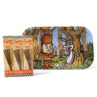 Errlmer and Nugz Bunny Rolling Tray with CannaWraps Mango Prerolls