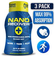 Nano Recover | Clinical Grade Recovery Shot | Immune Support, Energy, Morning After Alcohol Recovery Drink | Liver Detox & Hangover Prevention Remedy w/DHM, Electrolytes, Vitamins, Minerals- 3 pk