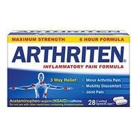 Arthriten Inflammatory Pain Formula Caplets 28 Count, with 3 Active Ingredients for Maximum Pain Relief: Aspirin, Acetaminophen & Caffeine