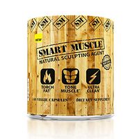 Smart Muscle - Natural Sculpting Agent - Ultra Clean 2-in-1 Fat Burning + Muscle Toning Formula -100% Natural Non-GMO Ingredients - 60 Veggie Capsules