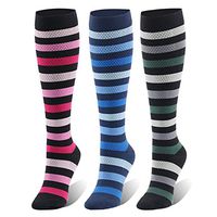 Compression Socks Women Men 20-25mmHg - 3 Pairs for Medical, Nurses, Edema, Diabetic, Travel, Running, Marathon