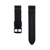 LDFAS Leather Band Compatible Fenix 6S Pro/5S Plus Band, 20mm Genuine Leather Quick Release Easy Fit Watch Strap Compatible for Garmin Fenix 6S/6S Pro/5S/5S Plus/D2 Delta S Smartwatch, Black/Black