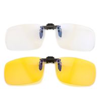 Gudzws Clip on Anti Blue Light Filter Glasses UV Blocking Anti Eye Strain Unisex