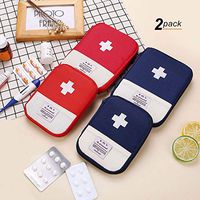 UpOne 2 Pack Trval Portable Mini Travel Medicine Bag, First Aid Kit, Small Medical Storage Pocket, Pill Package Bag for Outdoor Activities Sports Camping Hiking (Bag Only)