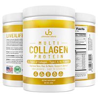 Multi-Collagen Protein Powder – Unflavored and Double Hydrolyzed for Maximum Absorption – Contains 5 Types of Collagen for Hair, Skin, Nails and Joint Support from Ultimate Blend (30 Day Supply)