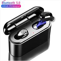 GTWCK Wireless Bluetooth Earbuds, Bluetooth 5.0 Wireless Bluetooth Headphones Noise Cancelling Earphones Headsets for Gym Running Workout Travel (Black)