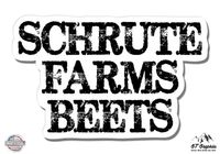 GT Graphics Schrute Farms Beets The Office - 12" Vinyl Sticker Waterproof Decal