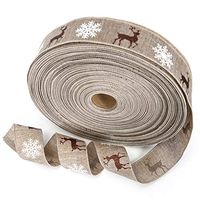 XYanXXX Fabric Ribbon,Christmas Santa Elk Snowflake Print Balloon Satin Ribbon Rolls for Gift Package Wrapping, Hair, Wedding, Festival Party Decoration 4#