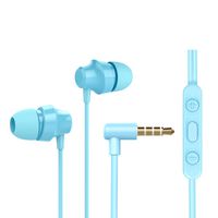 HaRuion A001+ in-Ear Earphones,Wired Headphones with Mic and Noise Isolation,Ergonomic Comfort-Fit,3.5mm Jack (Blue), Small