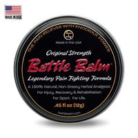 Battle Balm Original Strength Pain Relief Cream (0.45-Ounce) - All-Natural and Organic Topical Analgesic for Arthritis, Muscle Soreness, Sprains, Strains, Bruises and More. Professionally Approved.