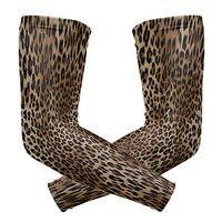 WXLIFE African Animal Leopard Print Sun Uv Protection Sport Arm Sleeves for Men Women Kids Running Basketball Cycling Arm Warmer Sleeves 1 Pair