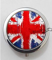 BlackKey United Kingdom UK British Flag 3-Compartment Decorative Pocket Gift Box Case Organizer for Pill, Color 1 -303