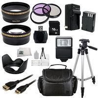 Deluxe Accessory Kit for Pentax Camera SLR 645D K-01 K-3 K-5 II K-5 IIs K-7. Includes Wide Angle & Telephoto Lenses, 3 Piece Filter Kit, Replacement Battery, Mini HDMI, Case, Tripod