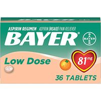 Bayer Bayer Children's Aspirin Chewable Low Dose Orange, Orange 36 tabs 81 mg(Pack of 3)