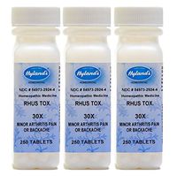 Back Pain and Minor Arthritis Relief, Natural Remedy by Hyland's, Rhus Tox. 30X Tablets, 250 Count (Pack of 3)