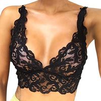 Mr.Macy Sexy Lingerie for Women for Sex,Corset Lace Flowers Bralette Bralet Bra Tank Cami Crop Underwear (Black, M)