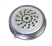 Emerald Green Gemstones, Fashion Bling Three Section Pocket Purse Travel Pill Box Case