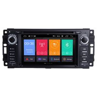 TOOPAI Android 9.0 Car Radio Car Stereo GPS Navigation 6.2 Inch Touch Display for Dodge Ram Challenger Jeep Wrangler JK Single Din Head Unit Support Screen Mirror 4G WiFi OBD2 Steering Wheel Control