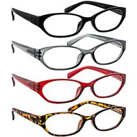 Reading Glasses 500 (4 Pack) Red Tortoise Gray Black F502