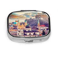 Salzburg Austria Europe City Alps Mozart Womens Pill Case Pretty Pill Case Tablet Holder Wallet Organizer Case for Pocket Or Purse