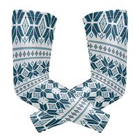 Unisex Arm Sleeve Blue Plaid Snowflake Pattern UV Protection Arm Compression Sleeve Skin Protection Sport Arm Cooler Sleeve for Running Hiking Jogging Motorcycling Climbing Camping
