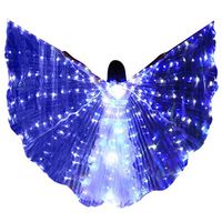 Zcuhen LED Lights Belly Dance Isis Wings Glow Angel Wings for Adults and Child Dancing Costume Scarf Scarves Wing Cape