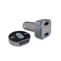 Pyle Bluetooth Receiver w/Remote, Radio Transmitter for Car, Phone Radio Transmitter, Car USB Ports, Cigarette Lighter Adapter to USB, Hands-Free, Car FM Adapter, Phone Car Adapter for Music - PBT96