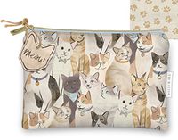 Punch Studio Molly Rex Pet Lover Pencil Utility Bag Case - Utility Cosmetic Bag Cats