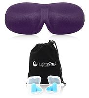 LightsOut REM Sleep Mask - #1 Premium Eye Mask for Sleeping - Zero Pressure Contoured Design - Super Soft - Lightweight - Includes Ear Plugs & Carry Pouch - Adjustable Strap - Fits Men, Women & Kids