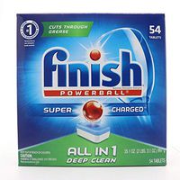 Finish All-in-One Dishwasher Detergent Powerball Tablets, Fresh Scent 54 ea (Pack of 4)