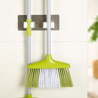 Double Buckle Broom Holder Wall Mount and Mop Tool Organizer Closet Storage Kitchen Rack Home Organization Brush Broom Hanger Storage Rack Kitchen Tool (A)