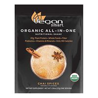 Vegansmart Organic Plant Based Protein Powder by Naturade, All-In-One Shake – Chai Spices, Single Serving